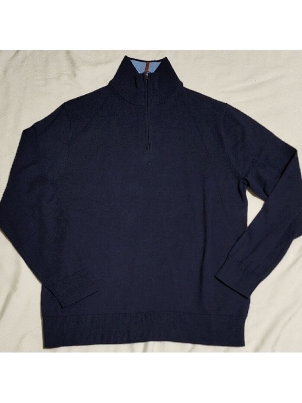 J. Crew Men's Dark Blue Zip-Up Sweater